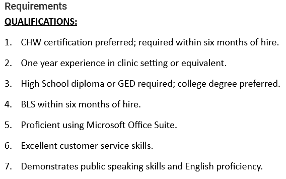 Qualifications to list in your job description